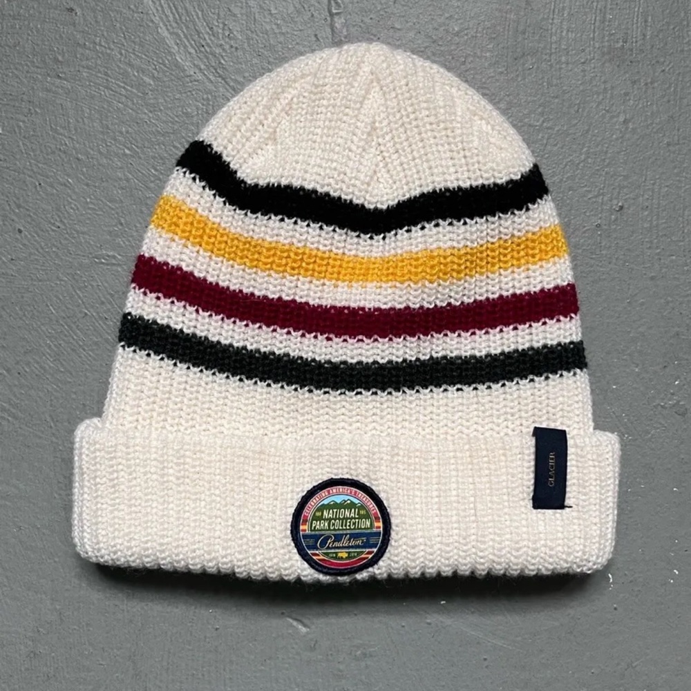 Pendleton White Striped Beanie